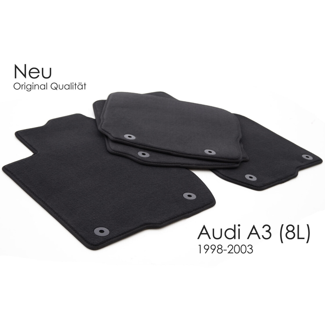 Fußmatten passend für Audi A3 S3 8L Premium Velours Qualität 4-teilig schwar