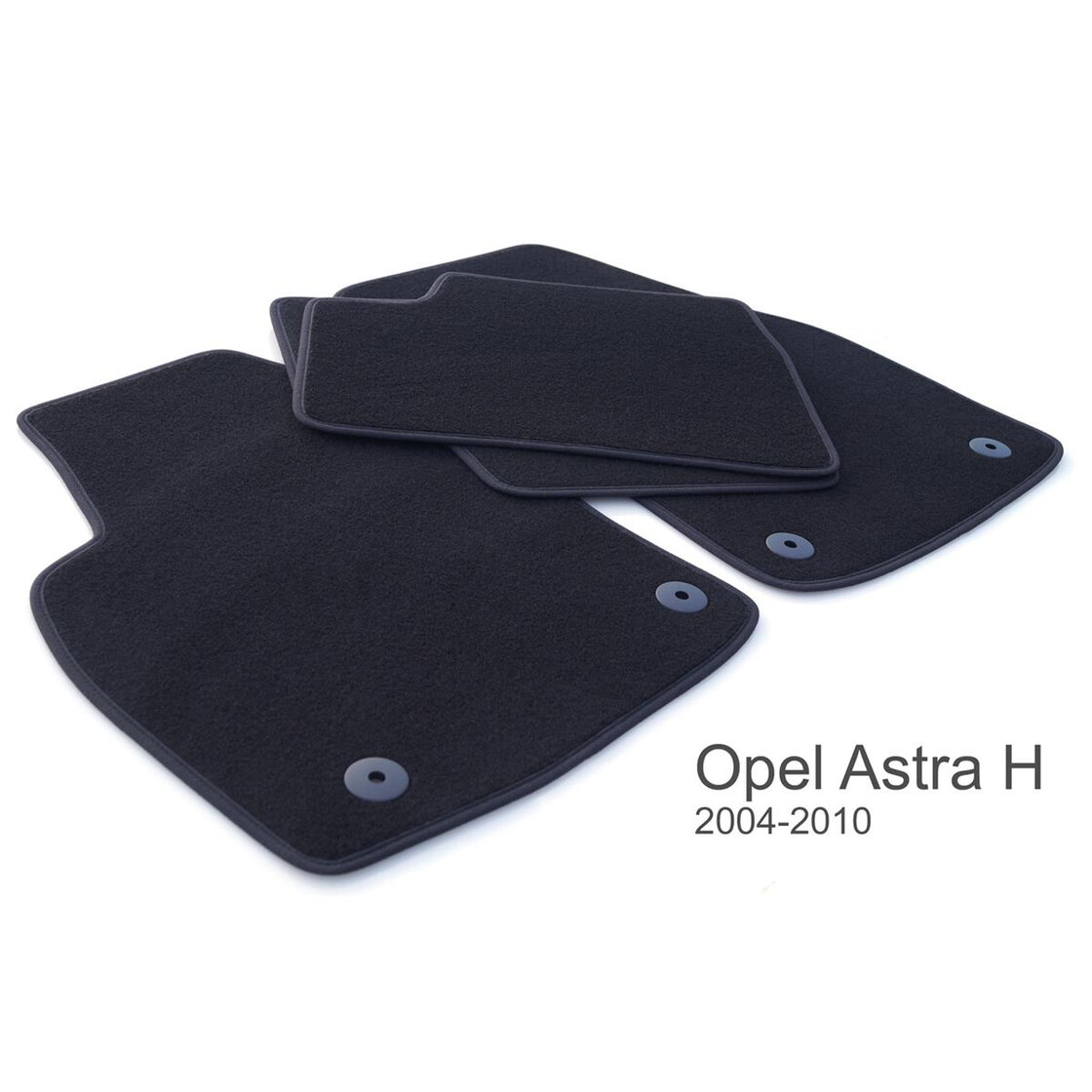 Fußmatten für Opel Astra H Velours Autoteppiche in Original Qualität Matten Set  4-teilig Schwarz NEU