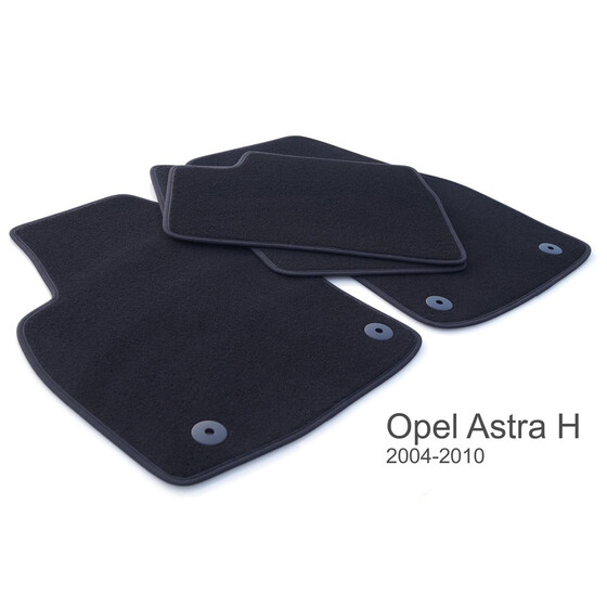 Fußmatten für Opel Astra H Velours Autoteppiche in Original Qualität Matten Set 4-teilig Schwarz NEU