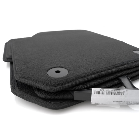 Fußmatten passend für Skoda Fabia II (5J) Qualität Velours Autoteppich schwarz 4-teilig