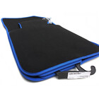Fußmatten passend für BMW 1er (E87) Velours Qualität Tuning 4-teilig, schwarz/blau
