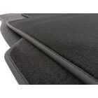Fußmatten passend für BMW 5er E60 E61 Premium Qualität Velours mit Nubuk Leder Rand, 4-teilig, Klett Befestigung