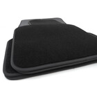 Fußmatten passend für BMW 5er E60 E61 Premium Qualität Velours mit Nubuk Leder Rand, 4-teilig, Klett Befestigung