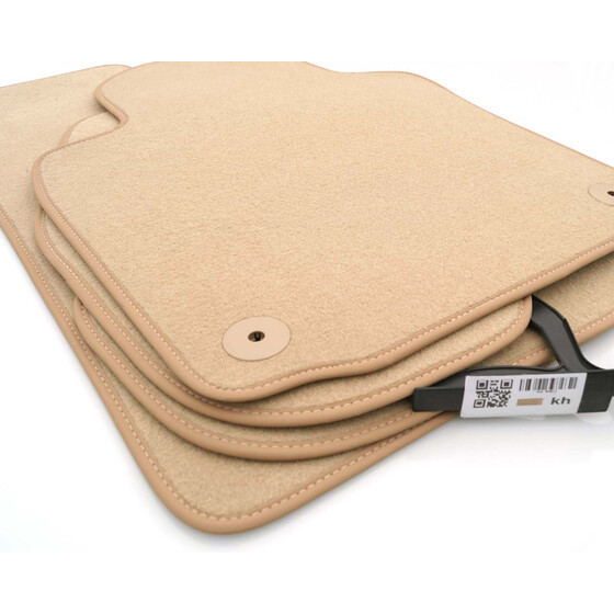 Fußmatten passend für VW Passat 3C B6 B7 CC Autoteppich Matten Velours 4-teilig Beige NEU
