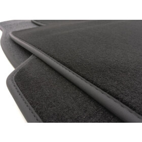 Fußmatten passend für BMW 5er F10 F11 Velours Nubuk Leder Autoteppich in Original Qualität 4-teilig schwarz NEU