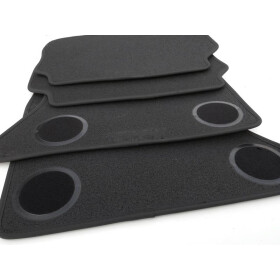 Fußmatten passend für BMW 5er F10 F11 Velours Nubuk Leder Autoteppich in Original Qualität 4-teilig schwarz NEU