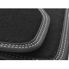 Fußmatten für BMW 5er F10 F11 M5 (Doppel Ziernaht) Premium Velours Automatten Autoteppich 4-teilig Schwarz