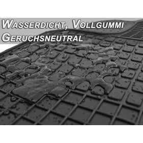Gummi Fußmatten Passend für  VW Golf 2 II 1983-1992 Auto Gummimatten 4-teilig schwarz Geruchsneutral