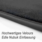 Fußmatten für Mercedes W220 S-Klasse / AMG Velours Autoteppich Original Qualität Matten 4-teilig schwarz