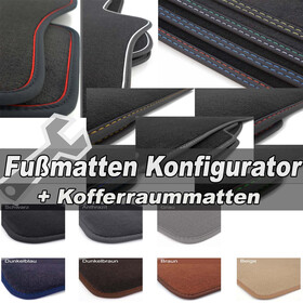 Fußmatten (Konfigurator) Premium Autoteppich PKW...