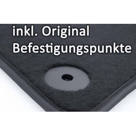 Fußmatten für Opel Mokka A Velours Matten in Original Qualität Automatten, 4-teilig, schwarz