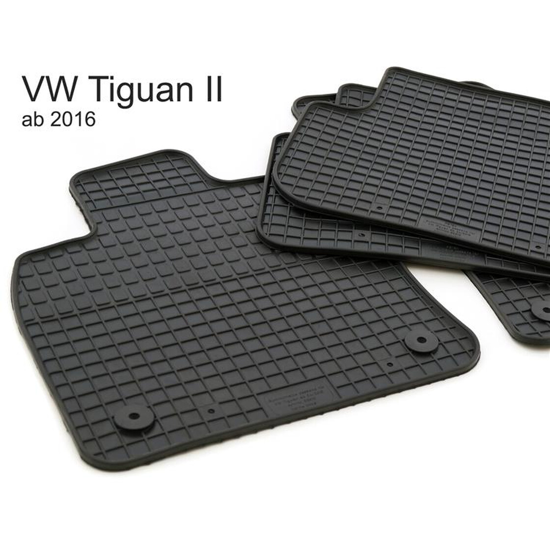 Fußmatten für VW Tiguan 2 Bj. 2016- Premium Automatten Robust 4-teilig  Steppnaht