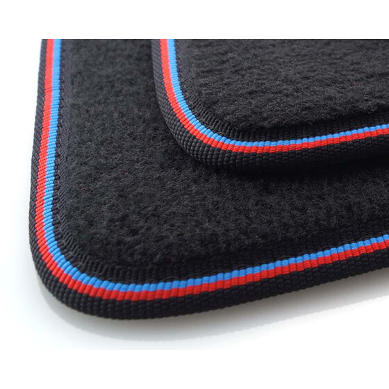 Fußmatten passend für BMW 5er E34 Premium Velours Matten Original Qualität M5 Edition Webrand