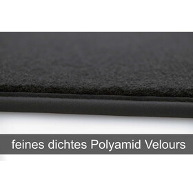 Fußmatten für BMW X6 (F16) Velours Premium Matten in Original Qualität 4-teilig Autoteppich, Schwarz