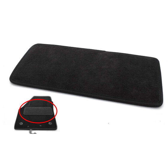Trittschutz, Absatzschoner, Fersenschutz für Auto Fußmatten (optional mit  Ziernaht / farbigen Rand)
