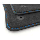 Fußmatten passend für VW T-Roc Premium Velours Qualität Automatten 4-teilig Velours, Ziernaht Blau