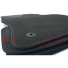 Fußmatten passend für VW Passat B8 alle Premium Qualität Velours Autoteppich 4-teilig schwarz Zierband Rot