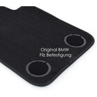 Fußmatten passend für BMW X4 (G02) SUV 2018 Premium Qualität Zubehör Tuning Velours Autoteppich 4x, Doppelnaht Rot Blau