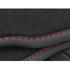 Fußmatten Passend für VW Golf 6 Cabrio Premium Automatten Velours 4x, Ziernaht Rot