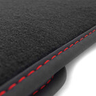 Fußmatten passend für Skoda Scala / Kamiq (Rote Naht) Premium Automatten Tuning, Velours schwarz, 4-teilig