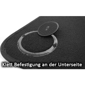 Fußmatten für 3er BMW G20 G21 M3 (Ziernaht Silber) Velours Automatten Teppiche Premium, Original Qualität, Schwarz, 4-teilig