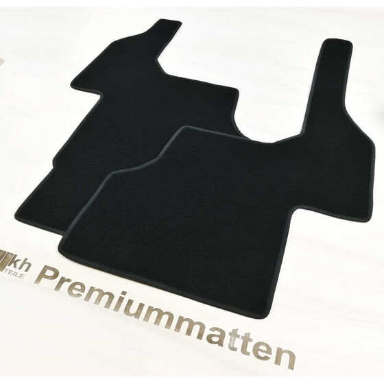 Fußmatten passend für Unimog U300 U400 U500 Innenraum Velours Automatten Fahrerhaus komplett VL + VR Schwarz