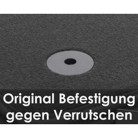 Fußmatten für Opel Corsa F passend Premium Velours Matten mit Original Befestigungssystem, 4-teilig, Schwarz