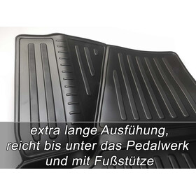 3D Fußmatten passend für VW Polo 6R 6C & Cross Polo 2009-2017 Allwetter Automatten mit Hohem Rand, Passgenau nach Maß