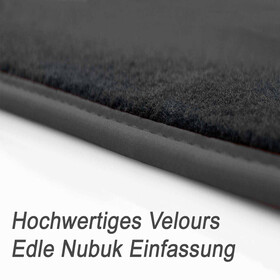 Fußmatten für BMW iX i20 Premium Velours Automatten Matten in Original Qualität 4-teilig, Schwarz